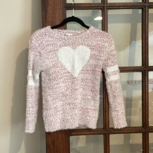 Epic Threads Pink and White Heart Sweater
